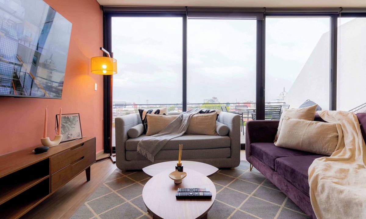 Benito Juarez Apartment | Capitalia | Terrace Views for Every Mood + Gym
