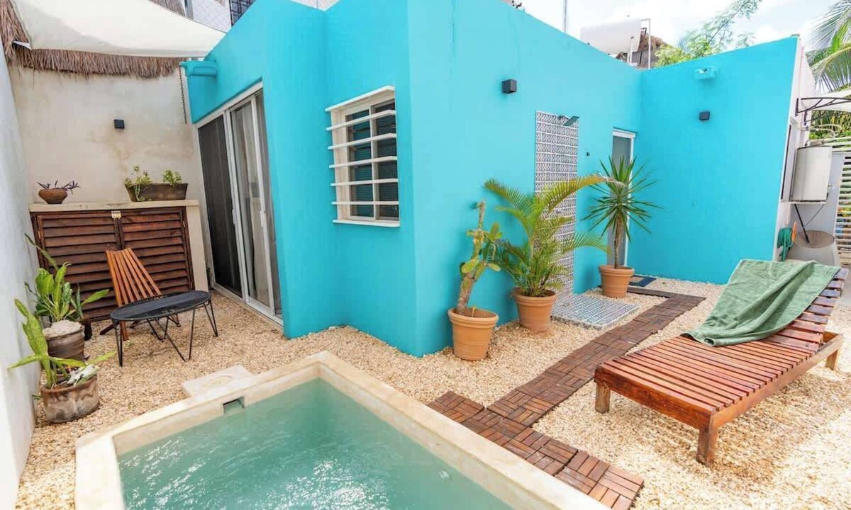 Tulum City Center House | Colorful Downtown House w/Private Pool & Bikes
