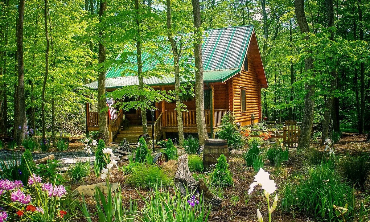Todd Cabin | Creekside Serenade: Todd Cabin w/Hot Tub, Creekfront, 2 Kings & Fenced Yard