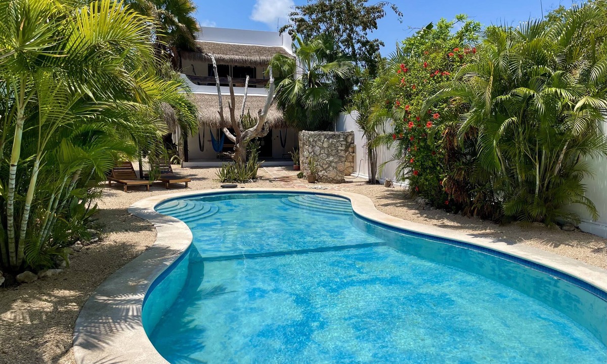 Tulum City Center House | Huge pool. Central location near food park. Private. Quiet street. Fast Wi-Fi.