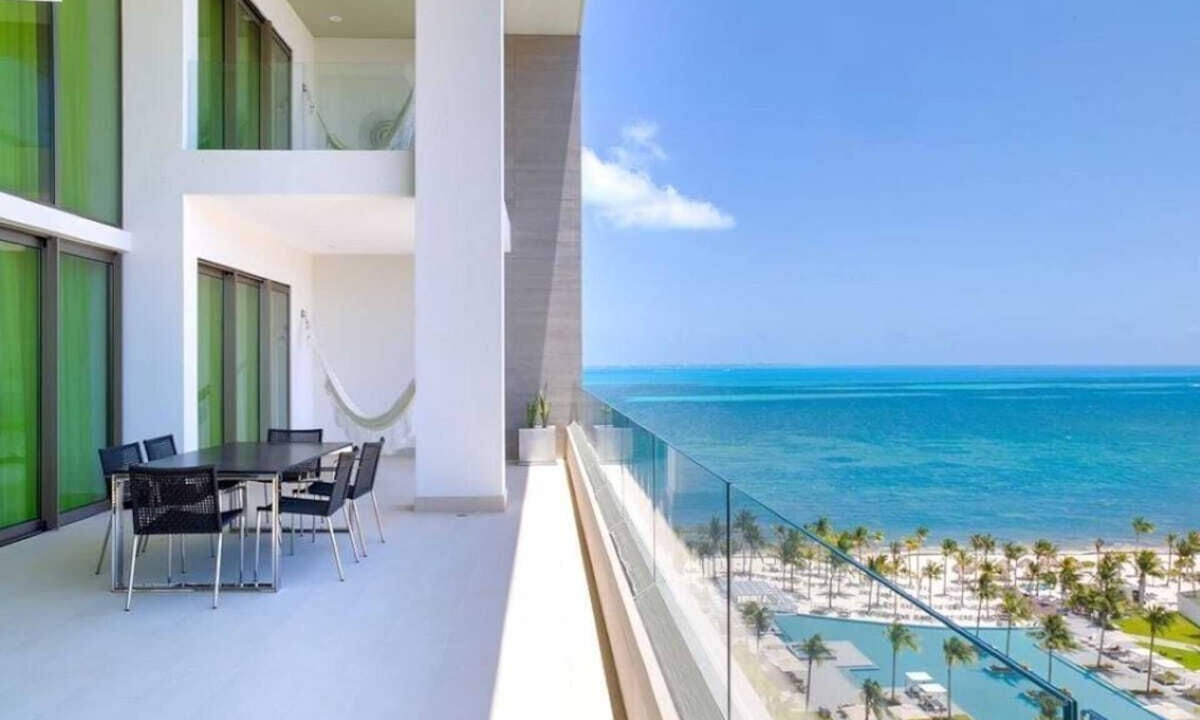 Punta Sam Resort | Lavish 3-Bed Oceanfront Residence, Garza Blanca Cancun – Private Jacuzzi,Terrace