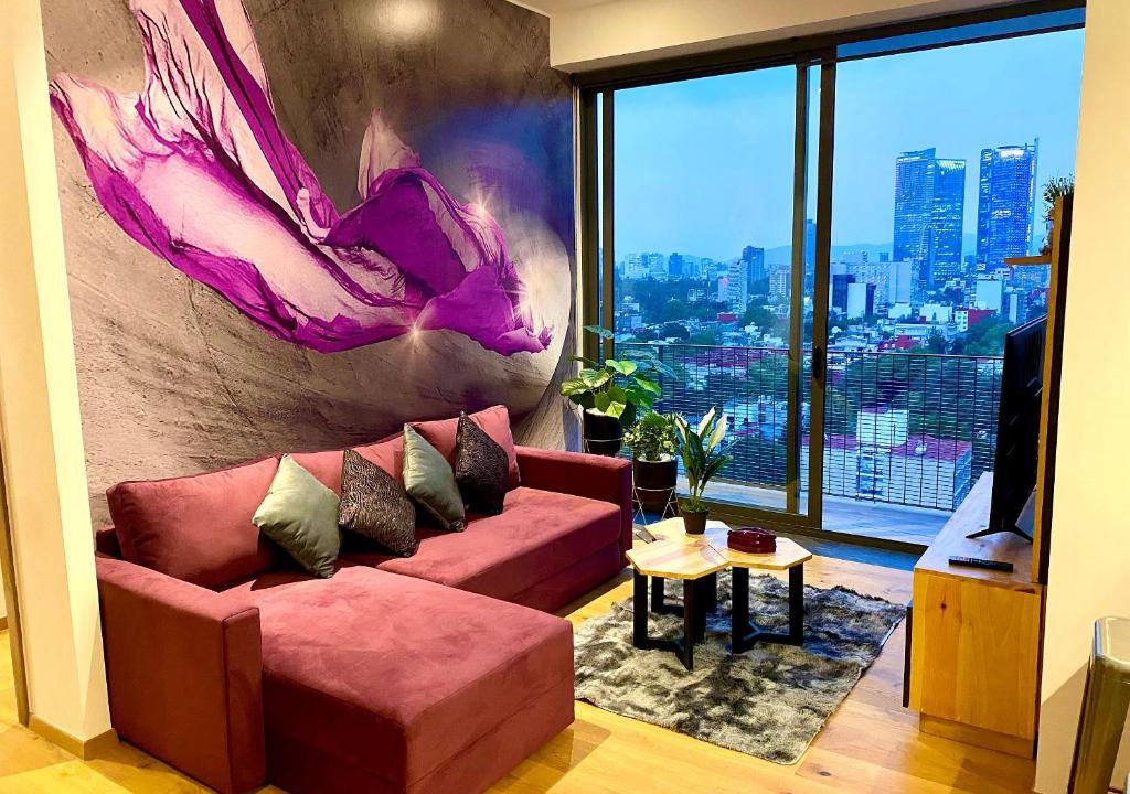 Hipodromo Condesa Apartment | Penthouse con la mejor vista de Cdmx, 6 personas, Gym y 2 parkings