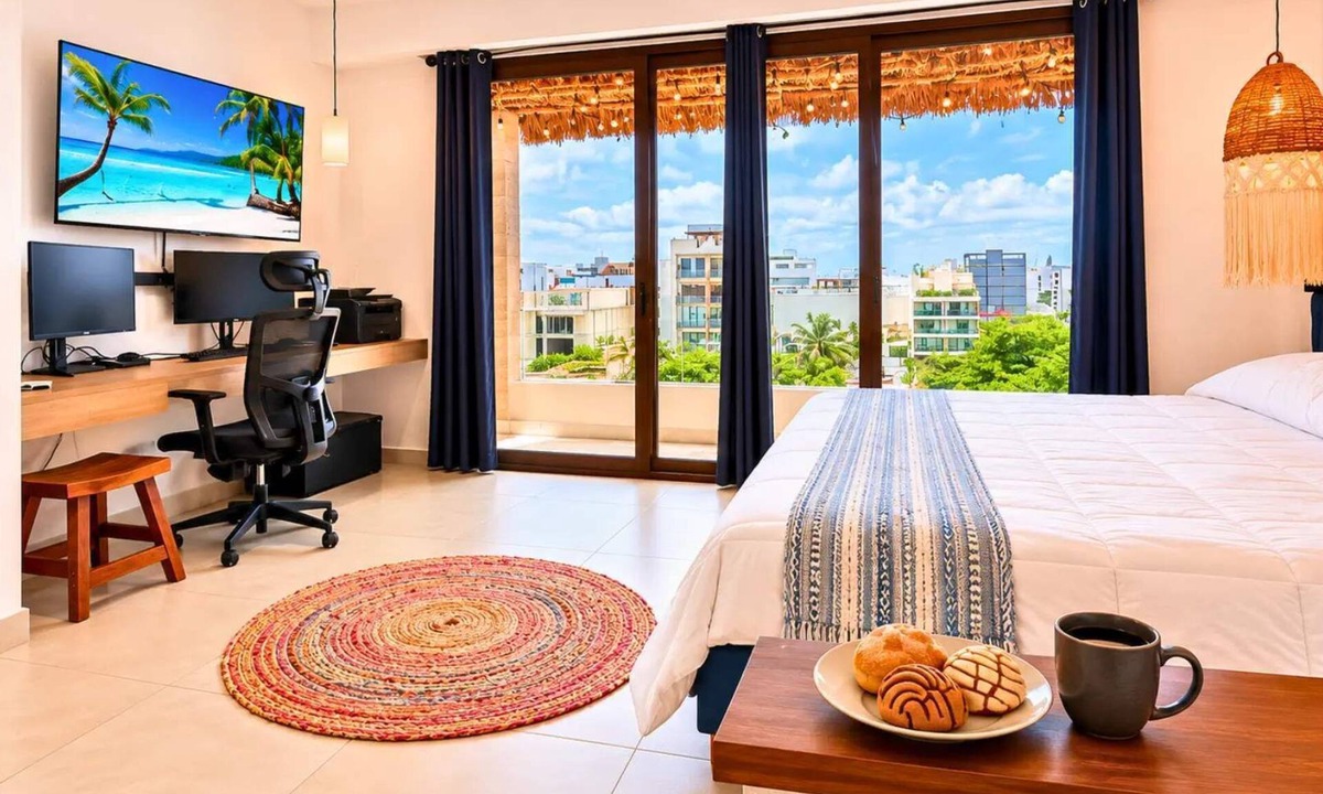 Luis Donaldo Colosio Apartment | Stunning Rooftop Ocean View Studio · Blanko Living