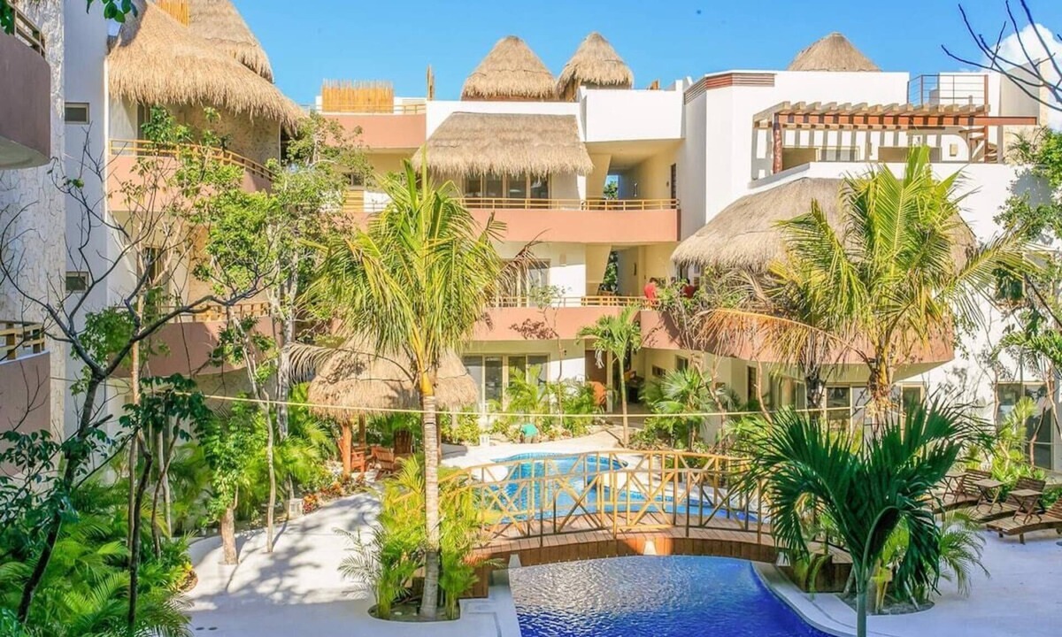 Zama Condo | Tulum Condo | Pool | Balcony | Near Shops & Beach
