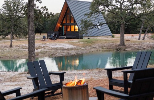 Ledbetter Cabin | A quiet A-frame escape in the Texas countryside, made for slowing down.
