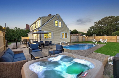 Hyannis House | Brand New 5BR - Pool, Hot Tub, A/C – Walk to Beach, Main St. & Ferry - Sleeps 12