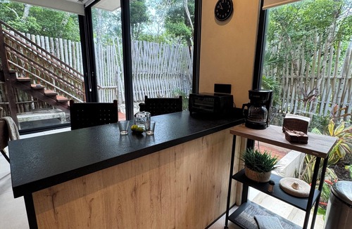Tulum City Center House | Chic 2-bedroom jungle bungalow in fabulous Tulum with Tiki Patio and Plunge Pool