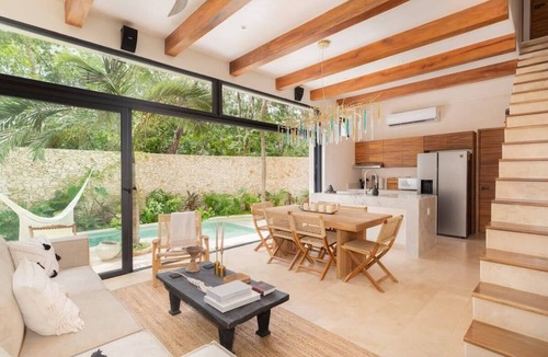 Zama Condo | Eco-Chic TownVilla with Private Pool | Gated at Tulum | Concierge