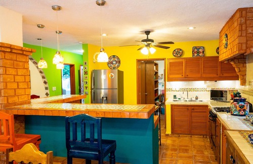 Puerto Morelos House | Large 3 story home with charming Mexican decor, private pool & garden