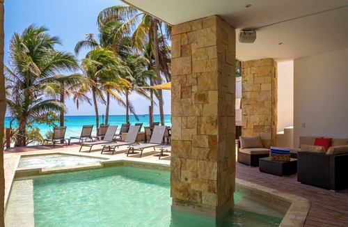 Xpu-Ha House | Luxury Beachfront Villa Xpu Há 6BR, Pool, Housekeeping, Events up to 30 Guests