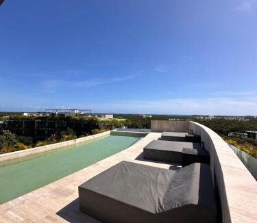 Tulum Apartment | Mistiq, departamento con balcon y albercas con vistas impresionantes
