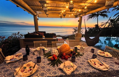 Punta de Mita Cottage | Artist Cliffside Home with private beach access and cabana and two cats.