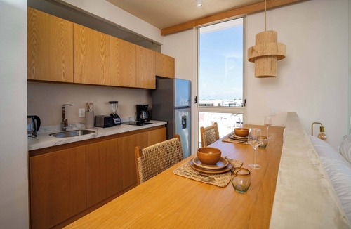Puerto Morelos Apartment | Oceanview Design Retreat | Pool + Work space