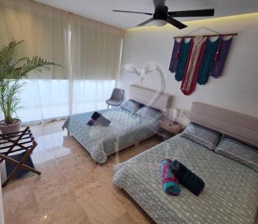 Puerto Morelos Apartment | Private Suite, Walk to the Beach, Oceanview Rooftop Pool, WiFi StarLink