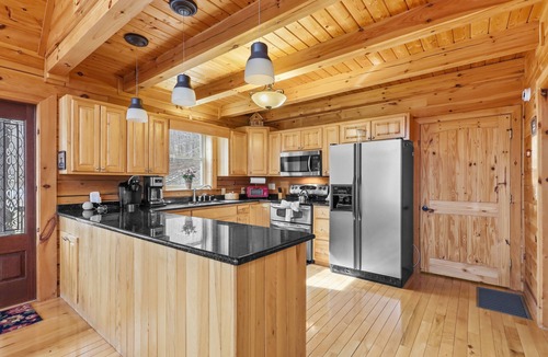 Todd Cabin | Serene Creek Cabin w/Fire Pit, Air Hockey, Pool Table, Yard, Pet Friendly ne.