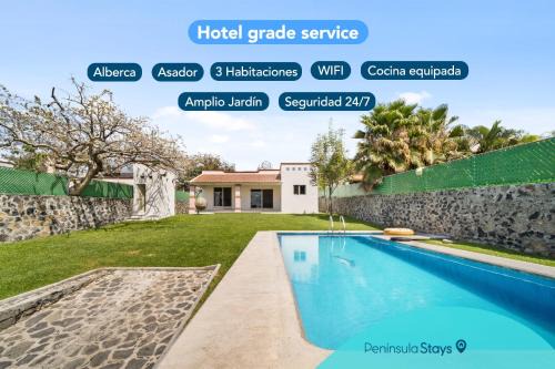 3BR Casa familiar con alberca y asador en Oaxtepec in Oaxtepec