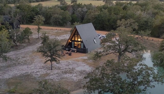 A quiet A-frame escape in the Texas countryside, made for slowing down. in Ledbetter