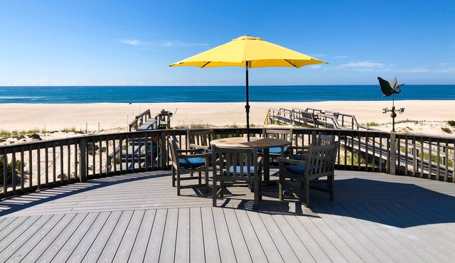 Beachfront ocean-view escape with rooftop & private beach access - dog-friendly in Westhampton Beach