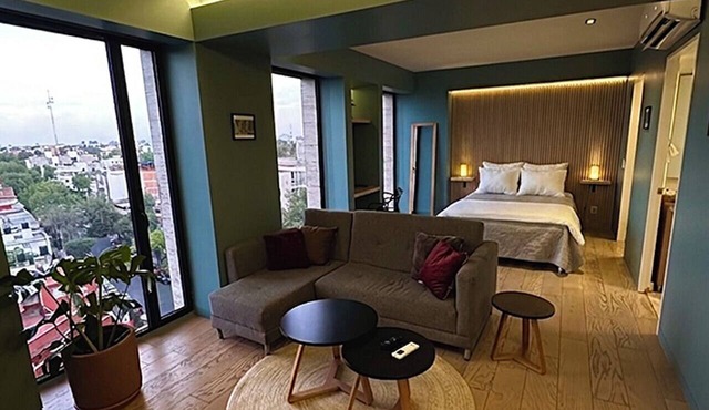 Chic Roma Norte Penthouse Loft AC & Parking in Ciudad de México