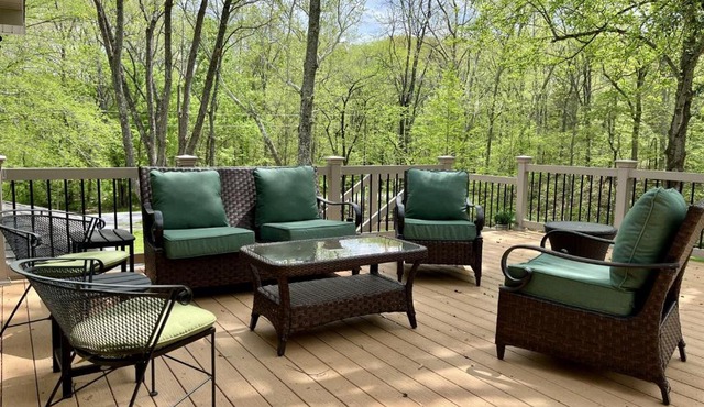 Fireplace Fire Pit Shaded Deck in Simpson