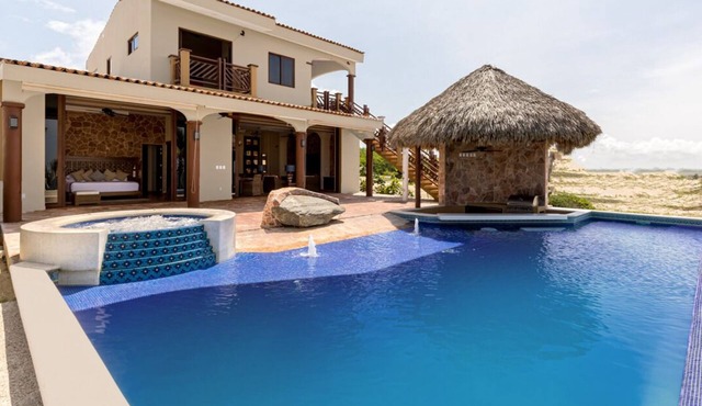 Gorgeous 3 Bedroom Beachfront Villa with Swim Up Bar in Nuevo Escondido