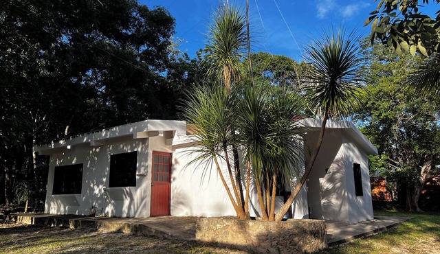 House with a spacious yard surrounded by jungle and trees, ideal for families in Xpujil