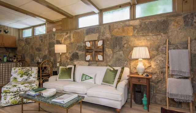 Lakefront Stone Studio with Pool and Canoes in Flat Rock