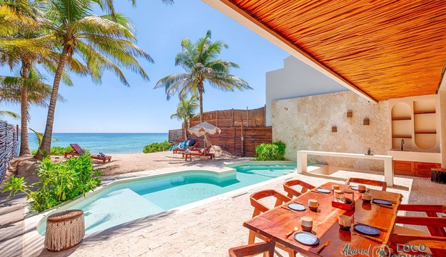 Luxe 7 Bedroom Villa, Beachfront Pool, Rooftop Pool! in Akumal