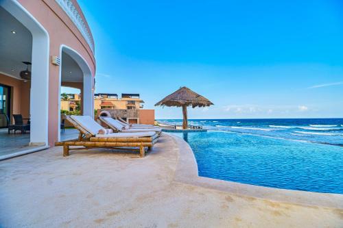 Luxury 7 Bedroom Oceanfront Villa at Hacienda Tankah with Infinity Pool & Premium Hospitality in Tulum
