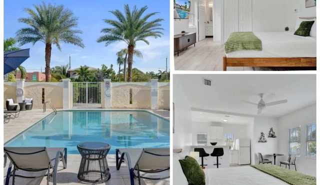 Modern Studio w Kitchen and Pool at Lake Worth in Lake Worth