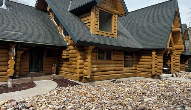 Moose Hollow Rustic Log Cabin Rustic Weber River Retreat in Oakley, UT Sleeps 22 in Oakley