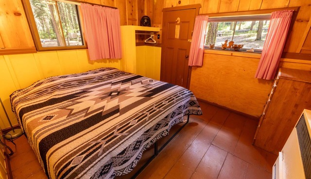 Nimble Squirrel Cabin at Camp Layman | Playful Mountain Retreat with King Bed in Blairsden-Graeagle