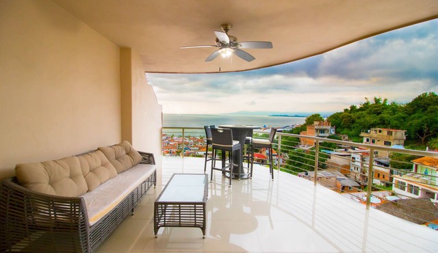 Ocean view from centro hills in Puerto Vallarta