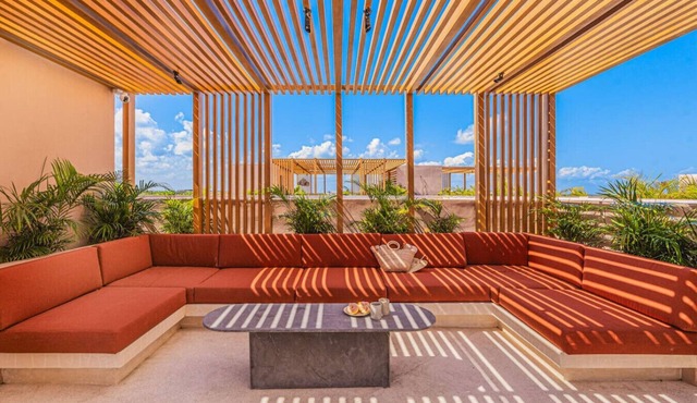 Panoramic 3BR PH Private Rooftop | Gym Access & Osmosis in Tulum