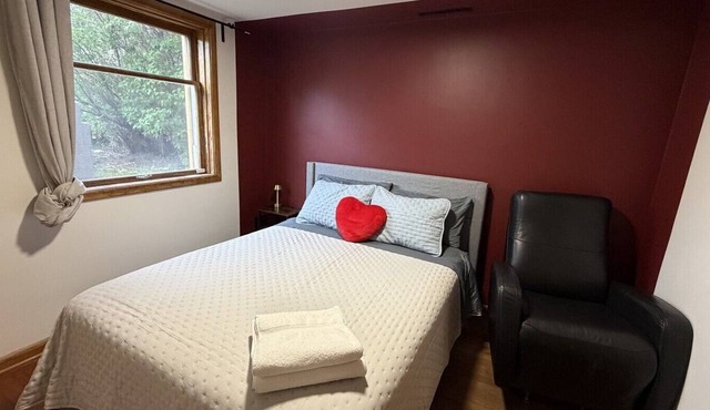 Queen + Double + Shared Hot Tub | Cabernet in Calgary