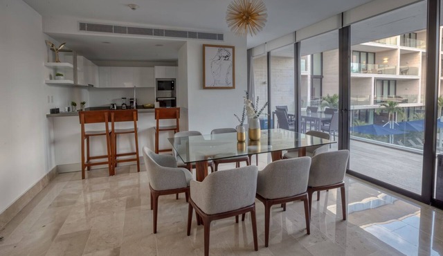 Spacious 3-Bedroom Retreat with Modern Elegance and Resort-Style Amenities in Playa del Carmen