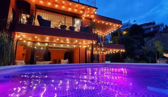 Villa Amistad: Entire 6BR Ocean-View Villa, Private Heated Pool, Walk to Town in Puerto Vallarta