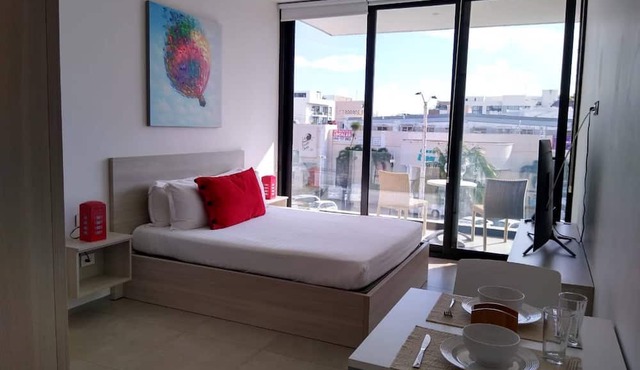 Studio Close to 5th Av, With Amazing Roof Pool View, Gym, Spa and More! in Playa del Carmen