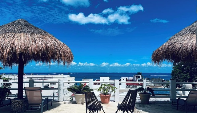 Stunning Rooftop Villa with Breathtaking Caribbean Views & Large Private Terrace in San Miguel de Cozumel