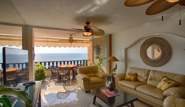 Playa Bonita Casa de los Abuelos located on Los Muertos Beach 2BD Condo for rent in Puerto Vallarta