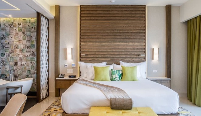 Beautiful location offers white-sand beaches, gourmet dining and infinity pool