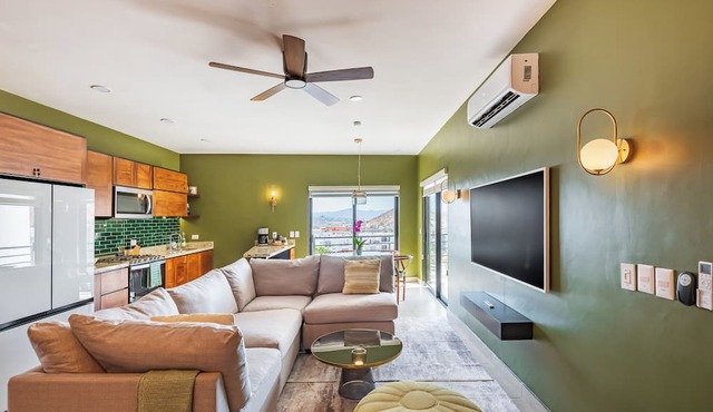 Ultra-Modern Artistic Condo | 2BR in Cabo w/ VPN & Fast WiFi in Cabo San Lucas